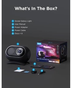 Govee - Galaxy Light Projector 2 Pro Matter s reproduktorom Wi‑Fi