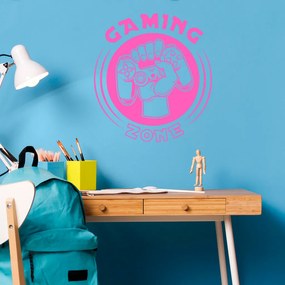 Veselá Stena Samolepka Joystick v ruke Farba: růžová, Veľkosť: 60 x 65 cm