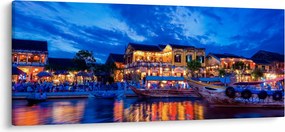 Obraz nočného mesta Hoi An, Vietnam (120x50 cm)