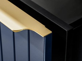 Závěsná skříňka SantaFe Smile s deskou a umyvadly 120 cm tmavě modrá