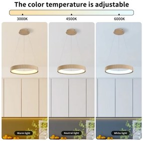 Brilagi - LED stmievateľný luster na lanku FALCON MODERN LED/30W/230V 40 cm béžový + diaľkové ovládanie