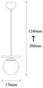 Čierno-biele závesné svietidlo Opviq lights Üzüm