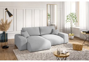 Svetlosivá menčestrová rohová pohovka (variabilná) Justin – Ropez