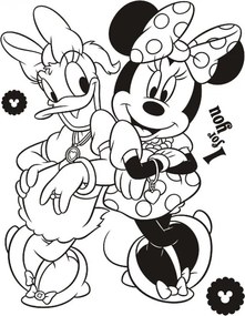 Nálepka Minnie a Daisy - velúrová