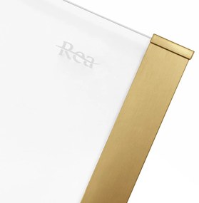 Rea Solar, sprchovací kút s posuvnými dverami 100(dvere) x 80(stena) x 195 cm, 6mm číre sklo, zlatý matný profil, REA-K9509