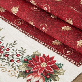 VIANOČNÝ GOBELÍNOVÝ OBRUS MERRY 140X180 CM VZOROVANÁ