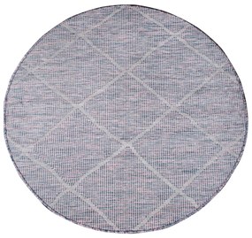 Dekorstudio Šnúrkový okrúhly koberec PALM 3075 - ružovomodrý Priemer koberca: 120cm