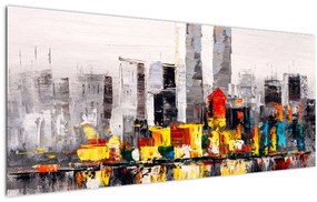 Obraz - Maľba veľkomesta (120x50 cm)
