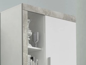 Obývacia stena Oli, biela/betón