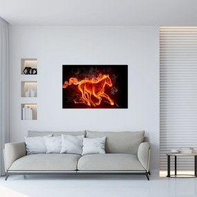 Obraz - Kôň v ohni (90x60 cm)