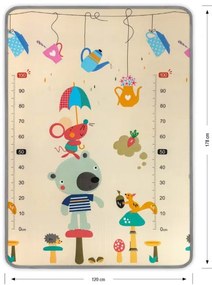Rolovacia podložka pre deti Kinder 120x178 cm - medvedík a veľryby