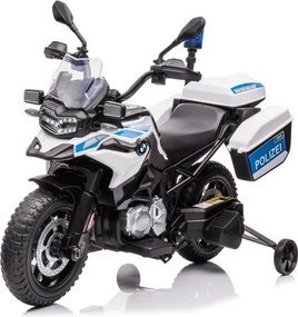 LEAN CARS Policajná batéria na motocykel JT5002B White