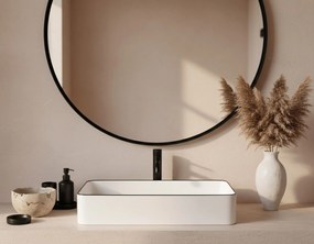 Rea Denis Black Edge, umývadlo na dosku 61x35 cm, biela-čierny okraj, REA-U6513