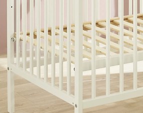 Detská baby postieľka Celia 60x120 cm, biela