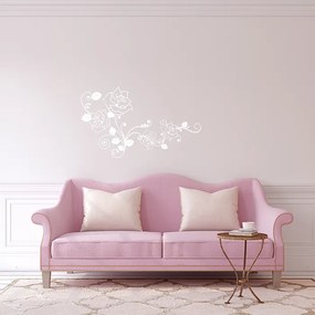 Sablio Samolepka na stenu: Ornament z růží - 60x54 cm