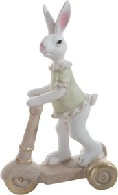 Veľkonočná dekorácia FIG 157D zajac na kolobežke