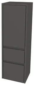 Mereo, Mereo Opto kúpeľňová skrinka vysoká 125 cm, ľavé otváranie, Multidecor, Šedá diamant, MER-CN995LSEDD