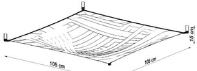 Stropné svietidlo Luna, 1x biele textilné tienidlo, (105 cm)