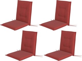 Outsunny Sada 4 Kusov Sedacích Vankúšov 108 x 50 x 5 cm s Popruhmi, Vankúše na Sedenie do Interiéru aj Exteriéru, Sedací Vankúš, Vankúš na Lavicu pre