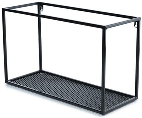Závesná polica LOFT 50 cm čierna