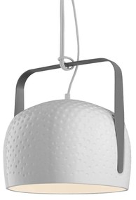 Karman Bag biela závesná lampa 21 cm štruktúrovaná