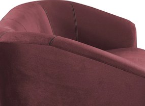 Trojmiestna pohovka Olivio, vínová zamatová látka