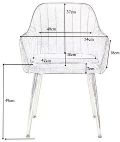 LuxuryForm DESIGN Jedálenská stolička AUSTIN VELUR - hnedá