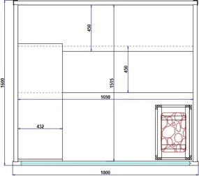 BPS-koupelny Kombinovaná sauna 2v1 HYD-7586 - Infrasauna + fínska sauna 180x160, 4-5 osôb