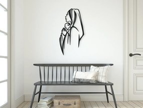 drevko Moderná nálepka Mária s Ježiškom Rozmer obrazu: 44,5 x 23 cm, Farba dekorácie: Čierna