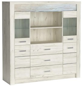 Vitrína Indianapolis I22 kraft biela