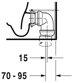 DURAVIT Darling New WC misa kombi s Vario odpadom, 370 mm x 400 mm x 630 mm, s povrchom WonderGliss, 21380900001