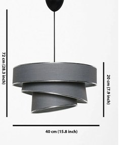 Závesný luster Couper - Anthracite, strieborná