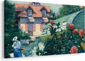 Obraz - Gustave Caillebotte, Dahlias, Garden at Petit Gennevilliers, reprodukcia (90x60 cm)