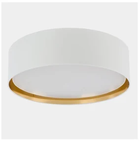 TK Lighting Stropné svietidlo BILBAO 4xE27/15W/230V pr. 60 cm biela/zlatá TK3433