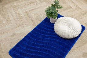 Kúpeľňový koberček Sara modrý, vlny