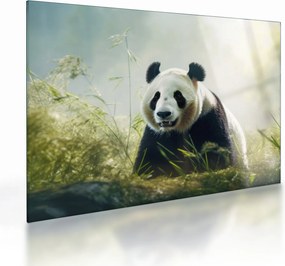 Sklenený obraz - Panda (70x50 cm)