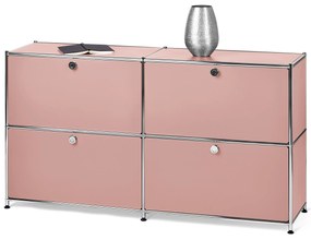 Kovová odkladacia skrinka »CN3« so 4 výklopnými priečinkami, staroružová