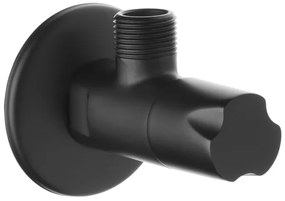 Invena Invena, uhlový ventil s keramickou hlavou 1/2" X 3/8", čierna matná, INV-ZW-49-00C-W