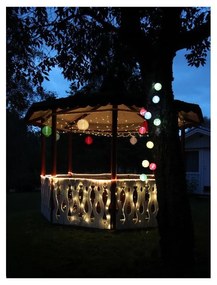 Biely vonkajší solárny LED lampáš Star Trading, ø 20 cm