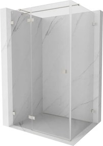 Mexen Lunar T, sklápací sprchový kút ľavý 115 x 80 cm, 8mm číre sklo, oceľový profil, 834T-115-080-97-00-L