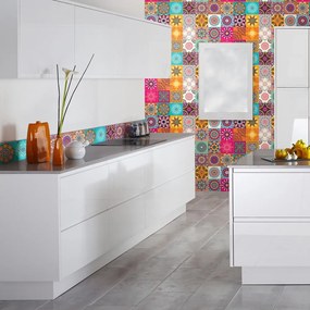 Sada 24 dekoratívnych samolepiek na stenu Ambiance Clarissa, 10 × 10 cm