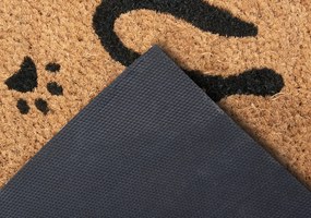 Hanse Home, Rohožka Welcome (mačka) 105666 – na von aj na doma, 45x75, hnedá, chodba / predsieň