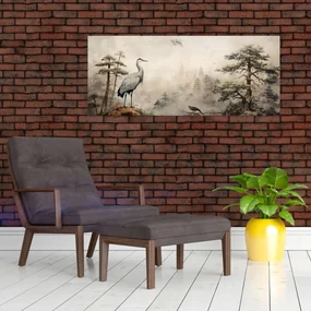 Obraz - Kreslená krajina (120x50 cm)