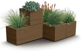 Kvetináč MADERA CASE ECO WOOD 77 cm, , tmavohnedý, M