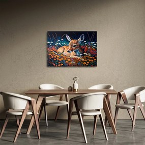 Sklenený obraz - Maľované srne (70x50 cm)