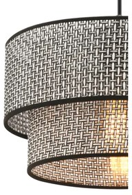 Závesný luster ECHO na lanku 1xE27/60W/230V sivá/čierna