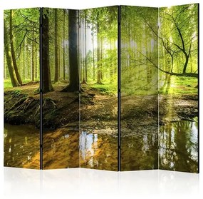 Paraván - Forest Lake II [Room Dividers] Veľkosť: 225x172, Verzia: Akustický