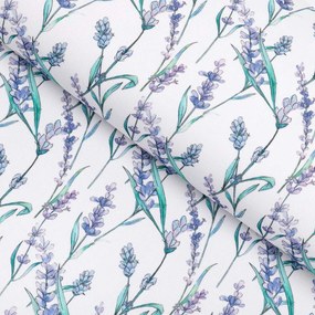 Biante Dekoračný záves TF-088 Levandule na bielom 140x260 cm