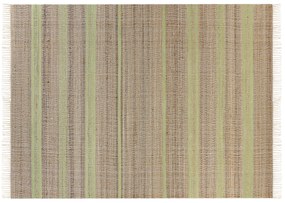 Jutový koberec 160 x 300 cm béžová/zelená TALPUR Beliani
