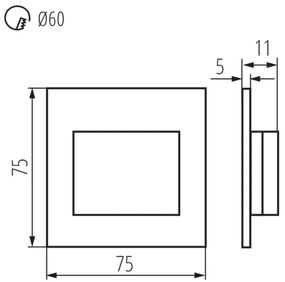Kanlux 33331 - LED Schodiskové svietidlo ERINUS LED/1,5W/12V 4000K šedá